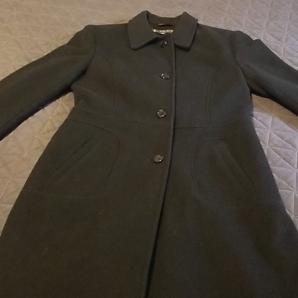 Womens black dress coat